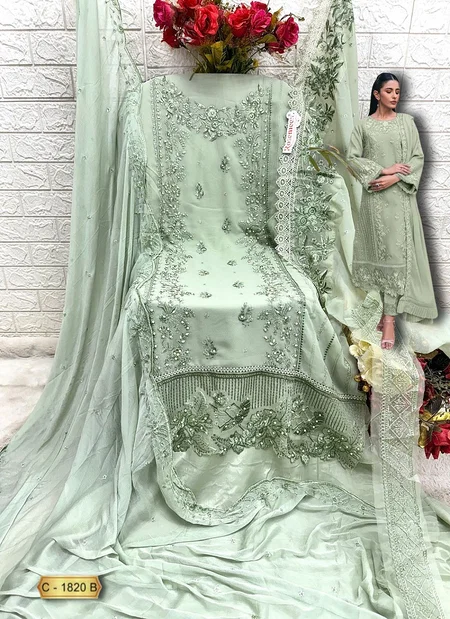 Rosemeen C 1820 By Fepic Georgette Pakistani Suits Exporters In India